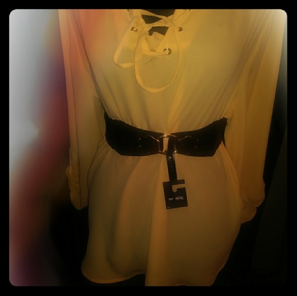 Style & Co Black Woven Stretch Belt - Picture 1 of 3